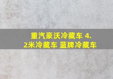 重汽豪沃冷藏车 4.2米冷藏车 蓝牌冷藏车